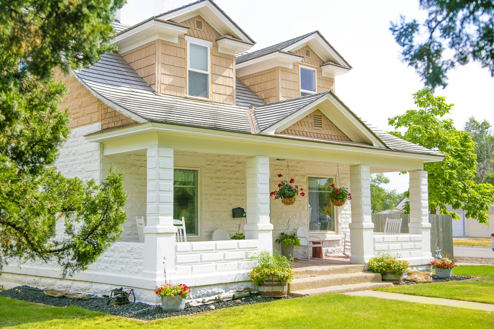 Craftsman home with clean rooflines and gutters